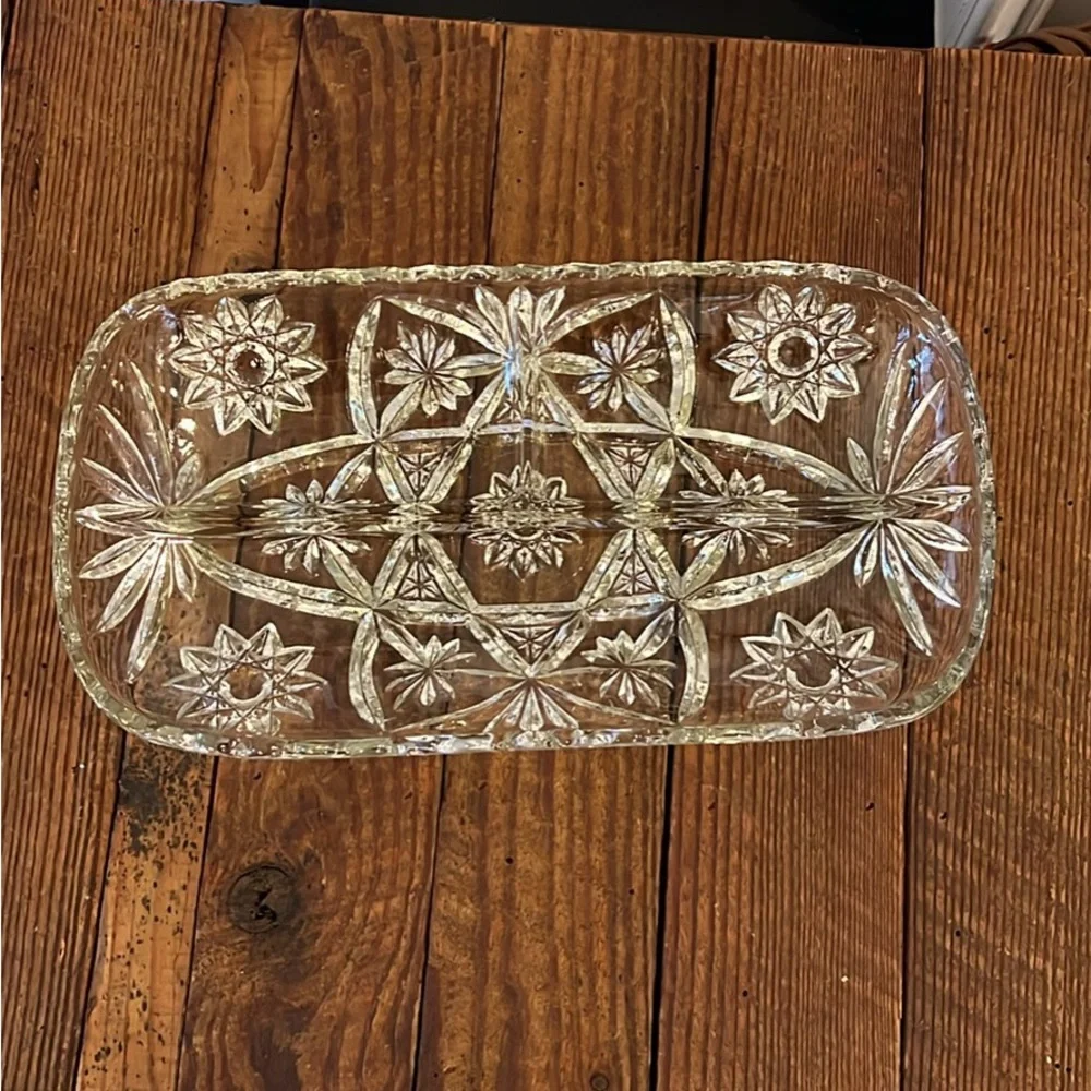 Elegant Clear Glass Serving Tray